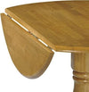 Contemporary Dining Table, Honey Pine Finished Ruberwood, Drop Leaf Design DL Contemporary