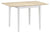 Contemporary Dining Table Ivory-Natural Finished Wood With Lacquered Top DL Contemporary