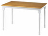 Contemporary Dining Table With Oak Finished Top and White Lacquered Legs DL Contemporary