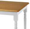 Contemporary Dining Table With Oak Finished Top and White Lacquered Legs DL Contemporary