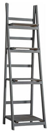 Contemporary Display Shelving Unit, MDF With 4-Compartment, Ladder Design DL Contemporary