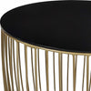 Contemporary End Table With Metallic Wire Frame DL Contemporary