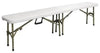 Contemporary Folding Bench, White HDPE Plastic DL Contemporary