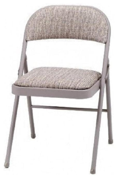 Contemporary Folding Chair With Silver Metal Frame, Padded Seat and Backrest DL Contemporary