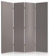 Contemporary Folding Room Divider, Double Sided Grey Fabric on MDF Frame DL Contemporary