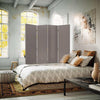 Contemporary Folding Room Divider, Double Sided Grey Fabric on MDF Frame DL Contemporary
