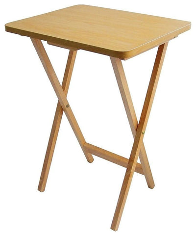 Contemporary Folding Table, Beech Wood With Veneer Finish, Square Design DL Contemporary