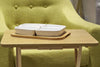 Contemporary Folding Table in Beech Wood with Veneer Finish, Square Design DL Contemporary