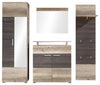 Contemporary Furniture Set With Wardrobe, Dark Brown Finished Solid Wood DL Contemporary