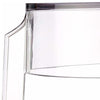 Contemporary Ghost Stool, Glass With Crystal Clear Finish, Round Design DL Contemporary