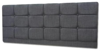 Contemporary Headboard, Grey Finished Turin Fabric, Small Double Size DL Contemporary