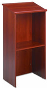 Contemporary Lectern, MDF/Wood Effect, Open Shelf, Pen Tray, Cherry DL Contemporary