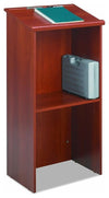 Contemporary Lectern, MDF/Wood Effect, Open Shelf, Pen Tray, Cherry DL Contemporary