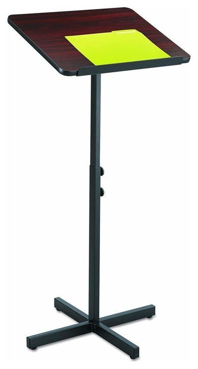 Contemporary Lectern, Steel Frame and Black MDF Top, Adjustable Design DL Contemporary