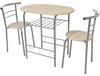 Contemporary MDF and Iron Frame Dining Set, Silver DL Contemporary