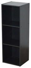 Contemporary Modular Storage Unit, Solid Wood, Black DL Contemporary