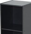 Contemporary Modular Storage Unit, Solid Wood, Black DL Contemporary