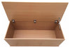 Contemporary Ottoman Storage Chest, MDF With Lockable Hinge Lid, Beech DL Contemporary
