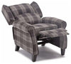 Contemporary Recliner Armchair, Fabric Upholstery, Padded Armrest and Seat, Grey DL Contemporary