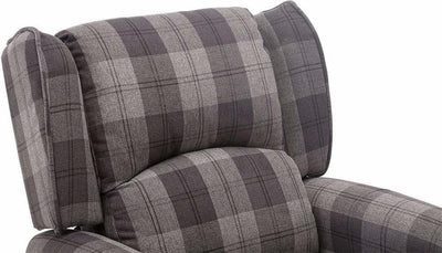 Contemporary Recliner Armchair, Fabric Upholstery, Padded Armrest and Seat, Grey DL Contemporary
