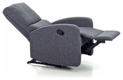 Contemporary Recliner in Fabric with Armrest and Wooden Frame, Comfortable DL Contemporary