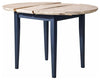 Contemporary Round Extended Table, Hardwood With Oak Finished Tabletop DL Contemporary