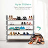 Contemporary Shoe Rack with Iron Pipes and Open Shelves, 5-Tier DL Contemporary