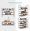 Contemporary Shoe Rack with Iron Pipes and Open Shelves, 5-Tier DL Contemporary