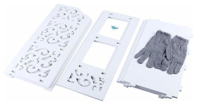 Contemporary Shoe Rack, Wood Plastic Composite With Open Shelves, White, 3 Tier DL Contemporary
