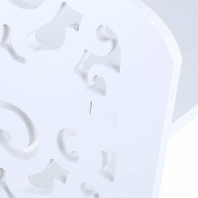 Contemporary Shoe Rack, Wood Plastic Composite With Open Shelves, White, 5-Tier DL Contemporary