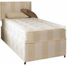Contemporary Single Bed in Cream Finished Fabric with  Mattress And Headboard DL Contemporary