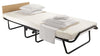 Contemporary Single Folding Bed, Black Finished Steel Frame with Foam Mattress, DL Contemporary