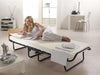 Contemporary Single Folding Bed, Black Finished Steel Frame with Foam Mattress, DL Contemporary