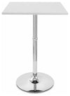 Contemporary Square Bistro Table with White Satin Finish Wooden Table Top DL Contemporary