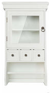 Contemporary Storage Cabinet, White Painted MDF With 3 Small Drawers DL Contemporary