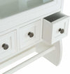 Contemporary Storage Cabinet, White Painted MDF With 3 Small Drawers DL Contemporary