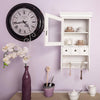 Contemporary Storage Cabinet, White Painted MDF With 3 Small Drawers DL Contemporary