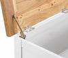 Contemporary Storage Chest, White Finished Wood With Pine Top-Lid DL Contemporary