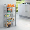 Contemporary Storage Rack With 5 Removable Levels, Silver Finished Steel DL Contemporary