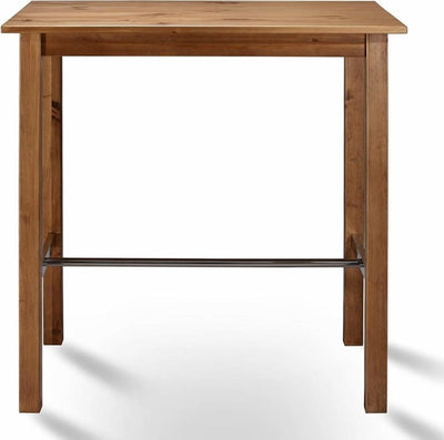 Contemporary Stylish Bar Table, Solid Pine Wood With Stainless Steel Struts DL Contemporary