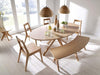 Contemporary Stylish Beech, Solid Oak With Veneer, X Shaped Legs Design DL Contemporary