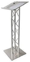 Contemporary Stylish Lectern in Aluminium with Coated Finish, Cross Base Design DL Contemporary