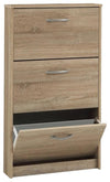 Contemporary Stylish Shoe Storage Cabinet, Finished Wood With 3-Drawer DL Contemporary