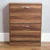 Contemporary Stylish Shoe Storage Cabinet, Solid Wood, Pull Down Design, Walnut DL Contemporary