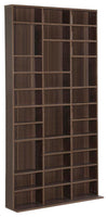 Contemporary Stylish Storage Rack, Particle Board With Adjustable Shelves, Brown DL Contemporary