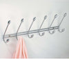 Contemporary Wall Mounted Coat Rack in Chrome Plated Steel with 12 Hanger Hooks DL Contemporary