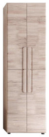 Contemporary Wardrobe, Brown Finished MDF With 7 Fixed Inner Shelves DL Contemporary