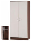 Contemporary Wardrobe, High Gloss MDF With 2-Door, Shelf and Hanging Rail DL Contemporary