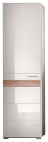 Contemporary Wardrobe, White High Gloss Finished MDF With Storage Cupboard DL Contemporary