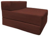 Cotton Drill Fabric and Foam Single Futon Bed DL Modern